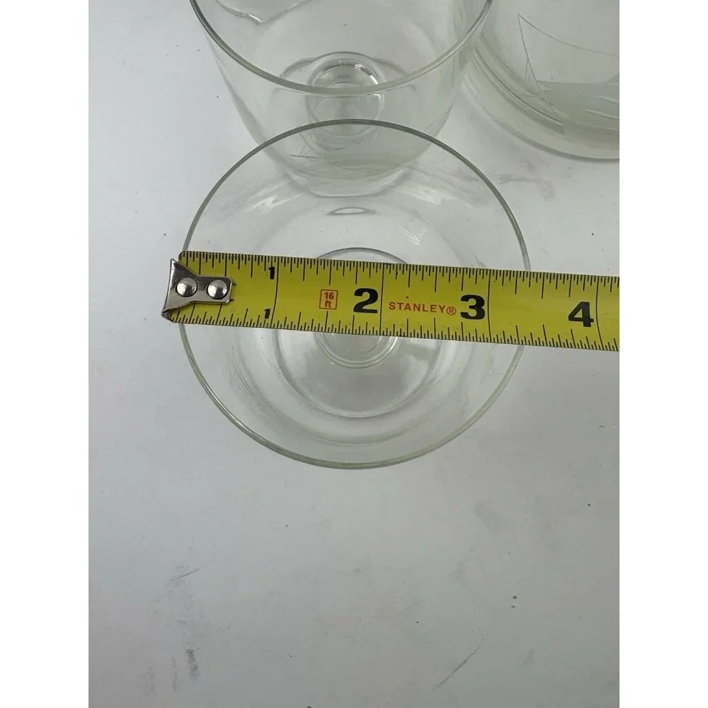 Vintage Etched Glass Decantur & 5 Glasses Clipper Ship Nautical Bar Barware